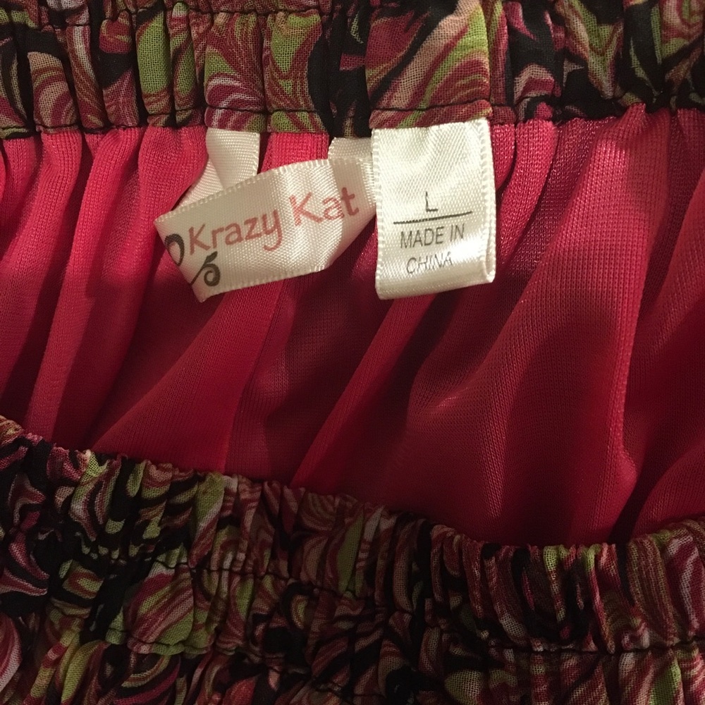 Krazy Kat Multi Pleat Skirt L FREE SHIP - Picture 4 of 5